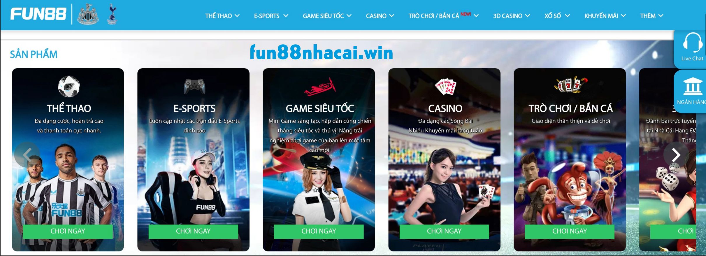 Fun88 sở hữu kho game đa dạng và hấp dẫn 