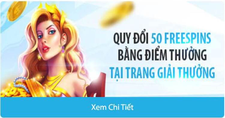 Quy đổi 50 free spins