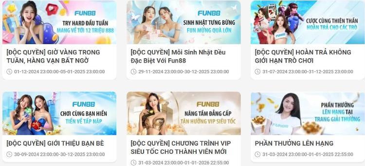 Khuyến mãi độc quyền Fun88 