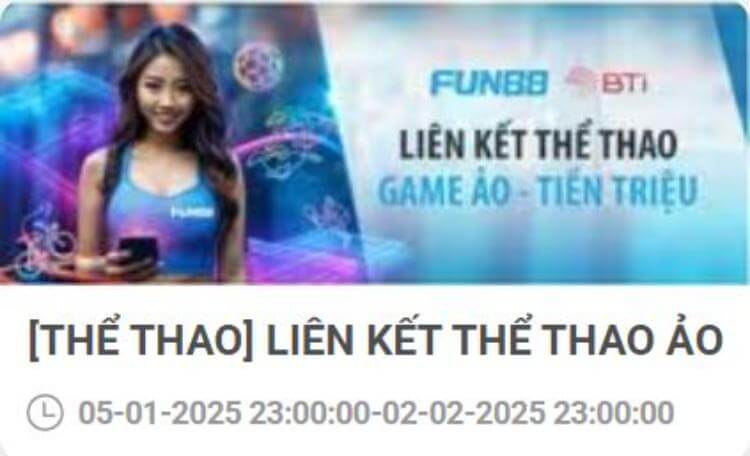 Liên kết thể thao game ảo tiền triệu