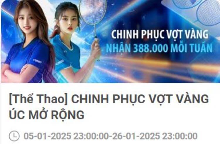 chinh phục vợt vàng