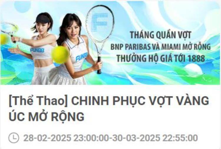 Chinh phục vợt vàng úc mở rộng