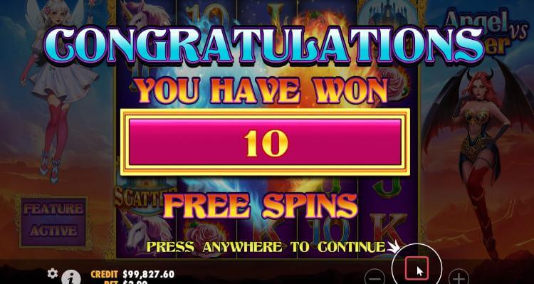 tính năng free spins