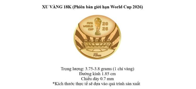 Xu vàng 18K trị giá 1 chỉ
