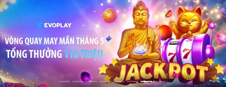 vòng quay may mắn tháng 5 evoplay