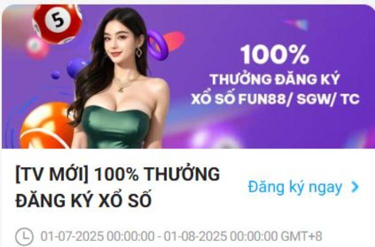 100% đăng ký xổ số