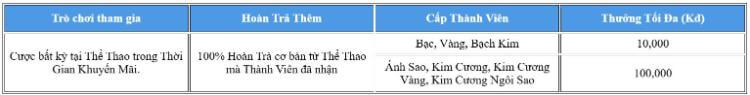 Thưởng hoàn trả 100% WNBA Playoffs 2025